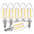 Luxrite B11 LED Light Bulbs 4W (40W Equivalent) 400LM 2700K Warm White Dimmable E12 Candelabra Base 6-Pack LR21572-6PK